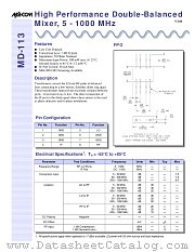MD-113PIN datasheet pdf Tyco Electronics