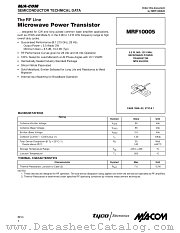 MRF10005 datasheet pdf Tyco Electronics