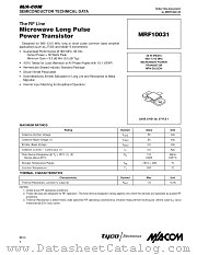 MRF10031 datasheet pdf Tyco Electronics