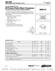 MRF151 datasheet pdf Tyco Electronics