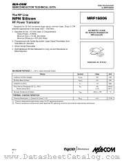 MRF16006 datasheet pdf Tyco Electronics