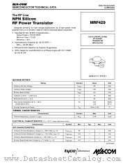 MRF429 datasheet pdf Tyco Electronics