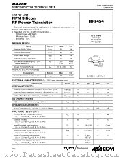 MRF454 datasheet pdf Tyco Electronics