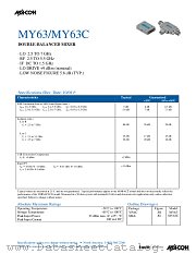 MY63C datasheet pdf Tyco Electronics