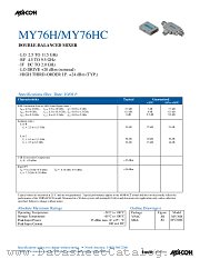 MY76H datasheet pdf Tyco Electronics