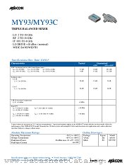 MY93C datasheet pdf Tyco Electronics