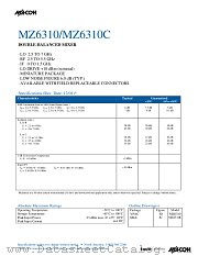 MZ6310C datasheet pdf Tyco Electronics