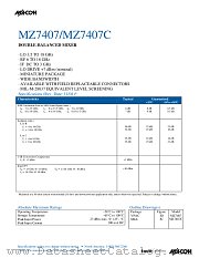 MZ7407 datasheet pdf Tyco Electronics