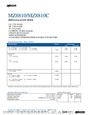 MZ8810C datasheet pdf Tyco Electronics