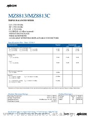 MZ8813 datasheet pdf Tyco Electronics