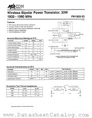 PHI920-33 datasheet pdf Tyco Electronics