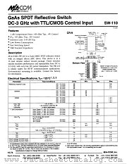 SW-110 datasheet pdf Tyco Electronics