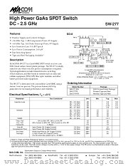 SW-277PIN datasheet pdf Tyco Electronics
