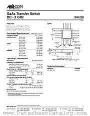 SW-283PIN datasheet pdf Tyco Electronics