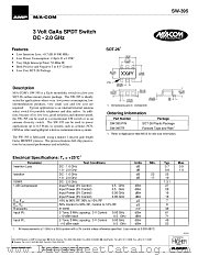 SW-395PIN datasheet pdf Tyco Electronics