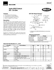 SW-437PIN datasheet pdf Tyco Electronics