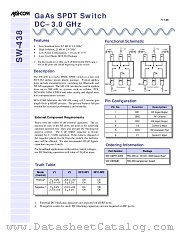 SW-438SMB datasheet pdf Tyco Electronics