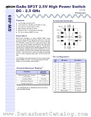 SW-489 datasheet pdf Tyco Electronics
