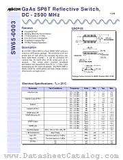 SW65-0003-TB datasheet pdf Tyco Electronics