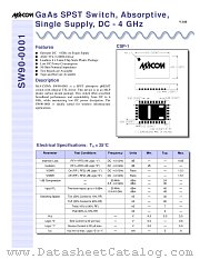 SW90-0001TR datasheet pdf Tyco Electronics