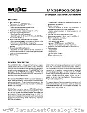 IMX29F002TQI-70 datasheet pdf Macronix International