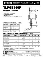 TLPGE159P datasheet pdf Marktech Optoelectronics