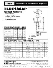 TLRE180AP datasheet pdf Marktech Optoelectronics