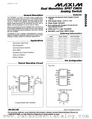 DG200A datasheet pdf MAXIM - Dallas Semiconductor