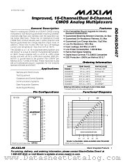 DG407 datasheet pdf MAXIM - Dallas Semiconductor