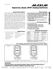 DG441 datasheet pdf MAXIM - Dallas Semiconductor