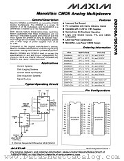 DG507A datasheet pdf MAXIM - Dallas Semiconductor