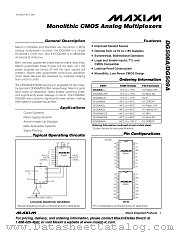 DG508A datasheet pdf MAXIM - Dallas Semiconductor