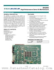 DK2000 datasheet pdf MAXIM - Dallas Semiconductor