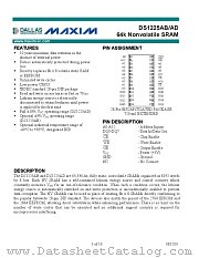 DS1225AD datasheet pdf MAXIM - Dallas Semiconductor