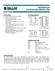 DS1232LP datasheet pdf MAXIM - Dallas Semiconductor
