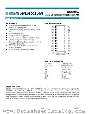 DS1249W-100 datasheet pdf MAXIM - Dallas Semiconductor
