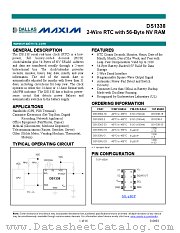 DS1338 datasheet pdf MAXIM - Dallas Semiconductor