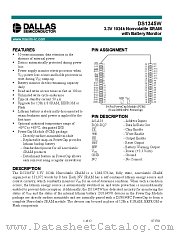 DS1345W datasheet pdf MAXIM - Dallas Semiconductor