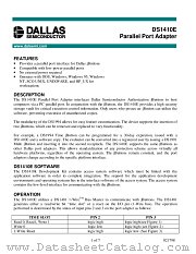 DS1410E datasheet pdf MAXIM - Dallas Semiconductor