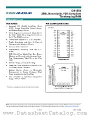 DS1554 datasheet pdf MAXIM - Dallas Semiconductor