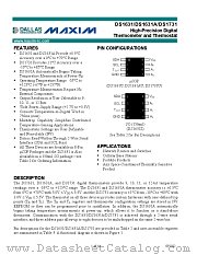 DS1731 datasheet pdf MAXIM - Dallas Semiconductor