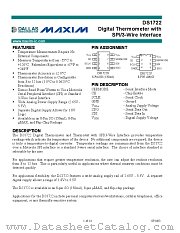 DS1722 datasheet pdf MAXIM - Dallas Semiconductor