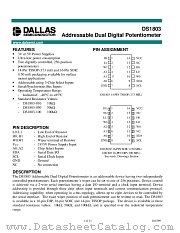 DS1803 datasheet pdf MAXIM - Dallas Semiconductor