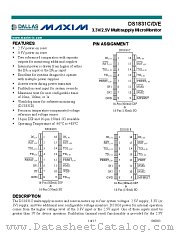 DS1831E datasheet pdf MAXIM - Dallas Semiconductor