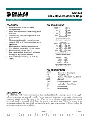DS1832 datasheet pdf MAXIM - Dallas Semiconductor