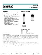 DS1833 datasheet pdf MAXIM - Dallas Semiconductor