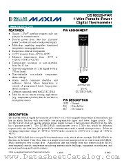 DS18B20-PAR datasheet pdf MAXIM - Dallas Semiconductor