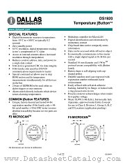 DS1920 datasheet pdf MAXIM - Dallas Semiconductor