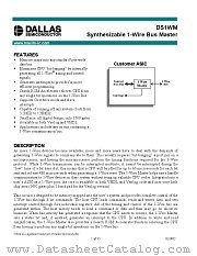 DS1WM datasheet pdf MAXIM - Dallas Semiconductor