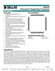 DS2152 datasheet pdf MAXIM - Dallas Semiconductor